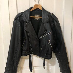 Cropped Vintage Pleather Coat